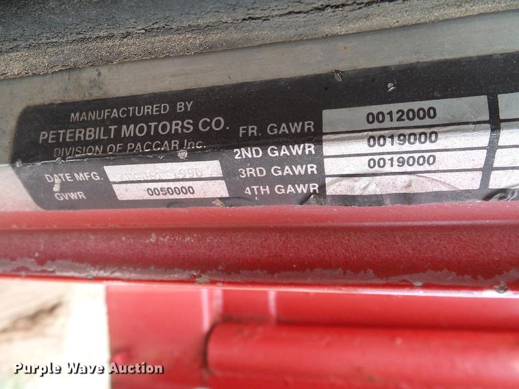 image for item DD1312 1991 Peterbilt 377 flatbed truck