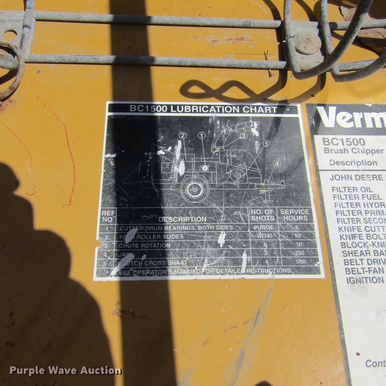 image for item DD2700 2007 Vermeer BC1500 wood chipper