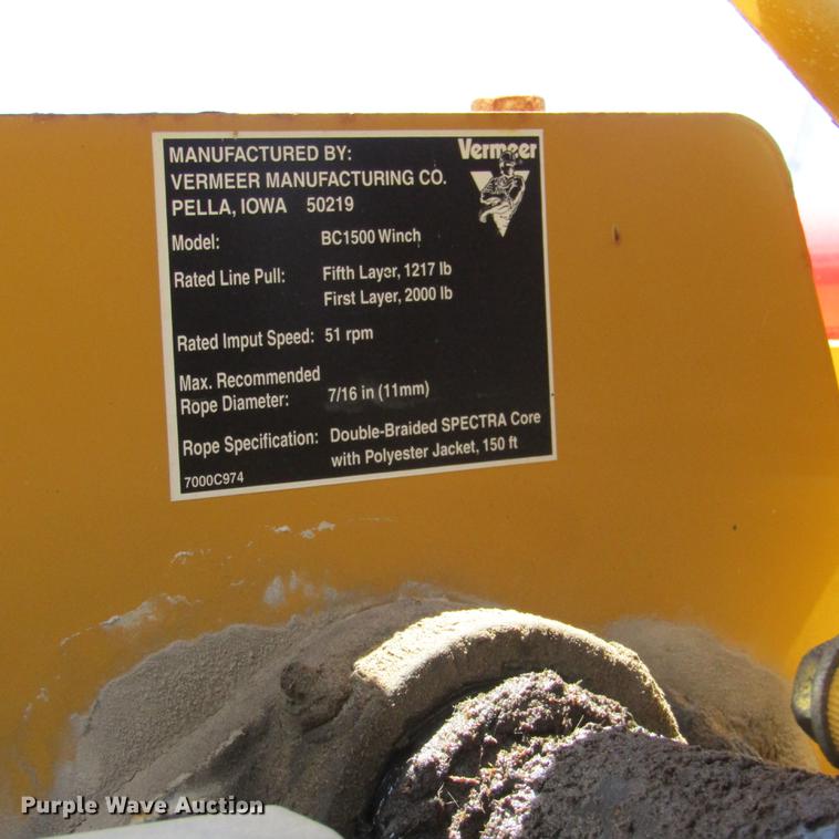 image for item DD2700 2007 Vermeer BC1500 wood chipper