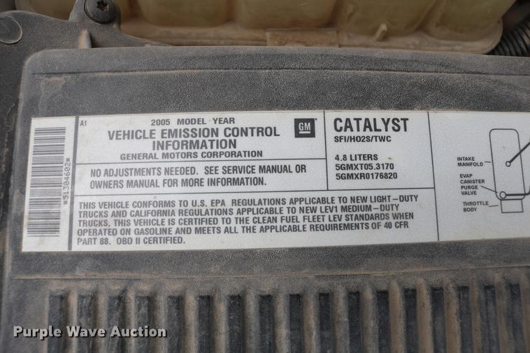 image for item DD4199 2005 Chevrolet Silverado 1500 Ext. Cab pickup truck