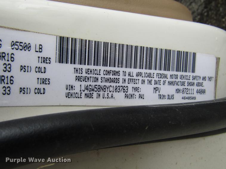 image for item DD7446 2000 Jeep Grand Cherokee SUV