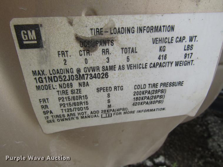 image for item DD7447 2003 Chevrolet Malibu