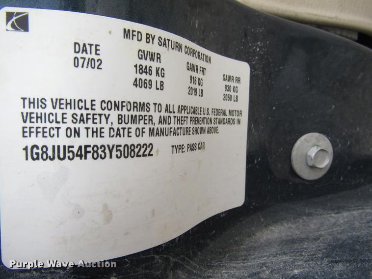 image for item DD7457 2003 Saturn L200