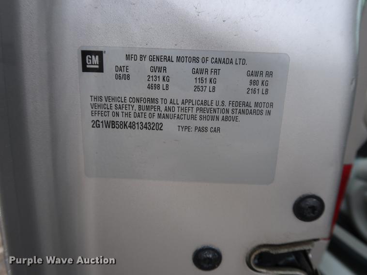 image for item DF3695 2008 Chevrolet Impala