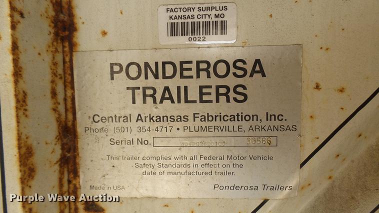 image for item DP9532 2001 Ponderosa livestock trailer