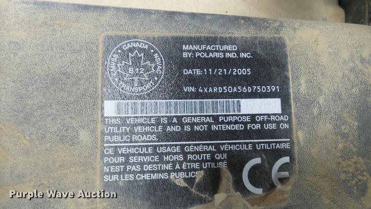 image for item DP9537 2005 Polaris Ranger utility vehicle