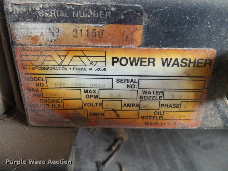 image for item DS9549 MTM 1502 hot pressure washer