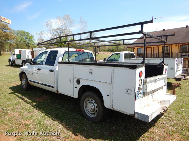image for item EI9057 2006 Dodge Ram 2500 Quad Cab utility bed pickup truck