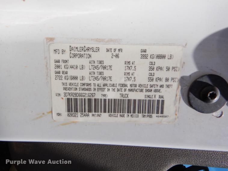 image for item EI9057 2006 Dodge Ram 2500 Quad Cab utility bed pickup truck