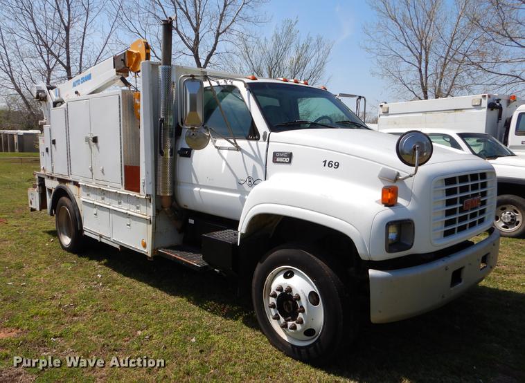 image for item EI9059 1997 GMC C6500 service truck with crane