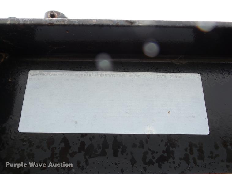 image for item EI9800 2008 Interstate G20DT equipment trailer