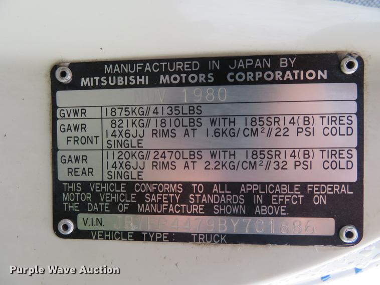 image for item EJ9562 1981 Dodge Ram D50 pickup truck