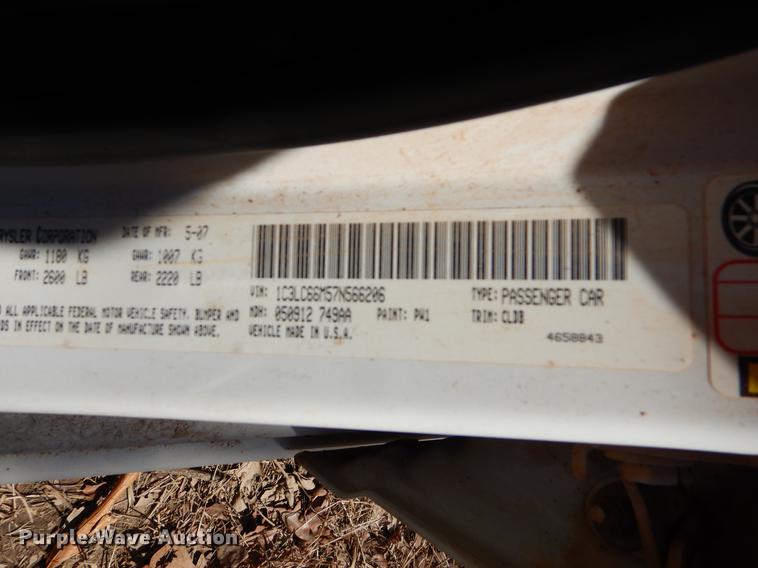 image for item EJ9870 2007 Chrysler Sebring