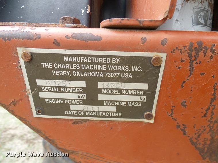 image for item EO9771 2001 Ditch Witch 1820H trencher