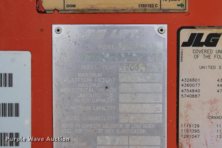 image for item DB5205 2000 JLG 450A boom lift