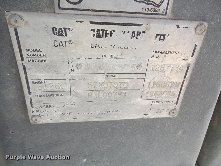 image for item DB6143 2000 Caterpillar 962G wheel loader
