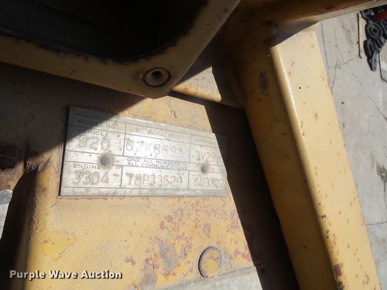 image for item DB6171 1977 Caterpillar 920 wheel loader