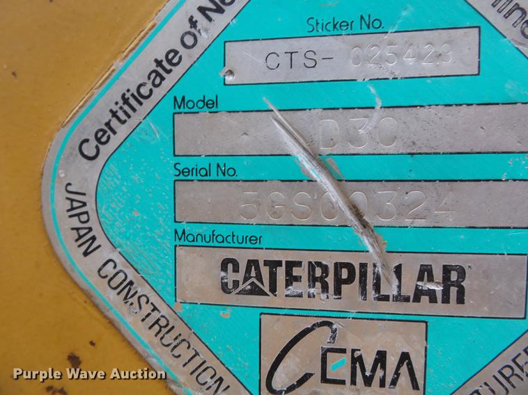 image for item DB7133 1998 Caterpillar D3C dozer