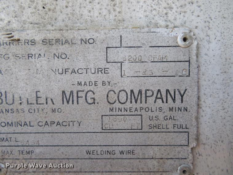 image for item DC0916 1968 Butler dry bulk pneumatic tank trailer