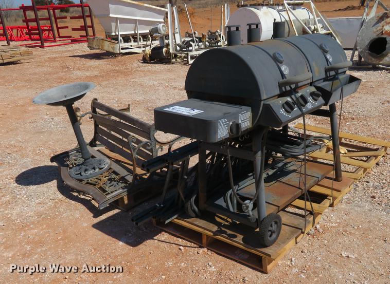 image for item DC0929 BBQ grill, ladder, bench, bird bath, and more