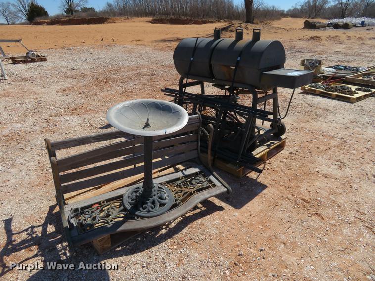 image for item DC0929 BBQ grill, ladder, bench, bird bath, and more