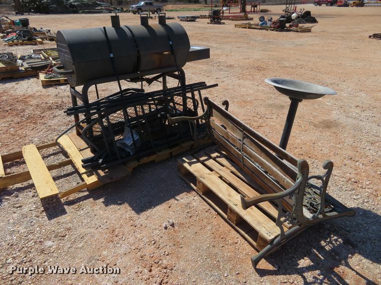 image for item DC0929 BBQ grill, ladder, bench, bird bath, and more