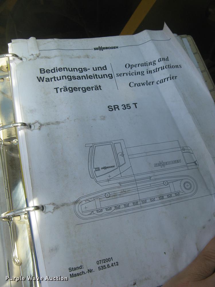 image for item DC2275 2001 ABI Mobilram TM13/16N sheet driver and Sennebogen SR35T crawler carrier