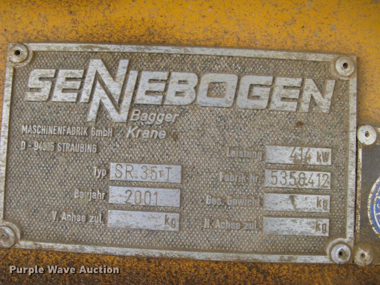 image for item DC2275 2001 ABI Mobilram TM13/16N sheet driver and Sennebogen SR35T crawler carrier