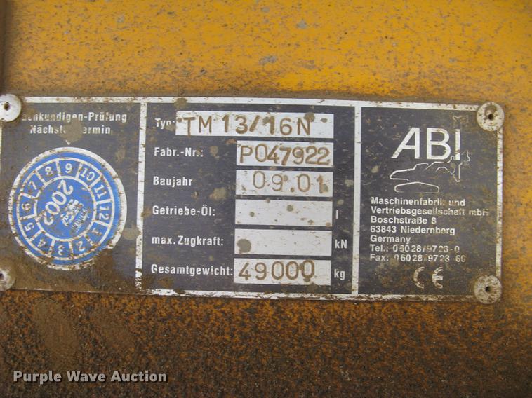 image for item DC2275 2001 ABI Mobilram TM13/16N sheet driver and Sennebogen SR35T crawler carrier