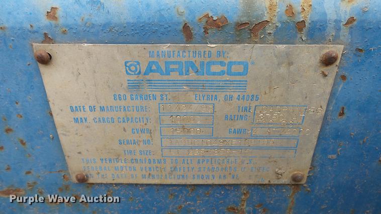 image for item DC3107 1999 Arnco TM3040 reel trailer