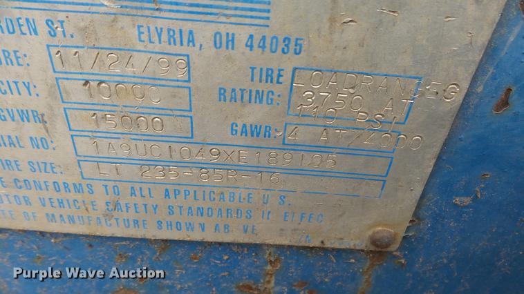 image for item DC3107 1999 Arnco TM3040 reel trailer