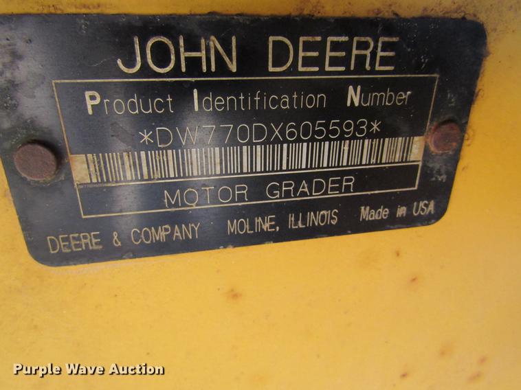 image for item DC4311 2006 John Deere 770D motor grader