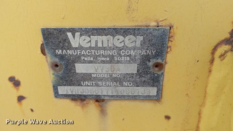 image for item DC5540 1996 Vermeer V4150A trencher