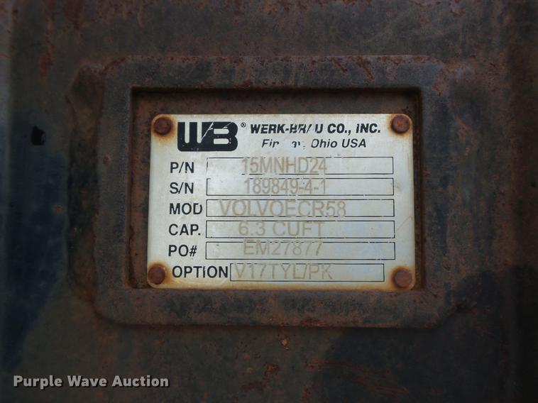 image for item DC7337 2013 Volvo ECR58 mini excavator