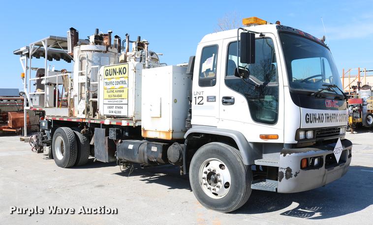 image for item DC7584 2002 GMC F7B042 paint striper truck