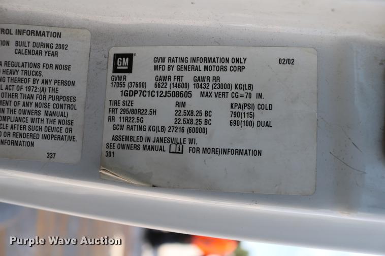 image for item DC7584 2002 GMC F7B042 paint striper truck