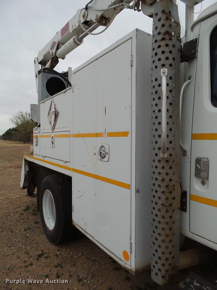 image for item DD1223 1998 International 4900 Crew Cab railroad service truck with crane