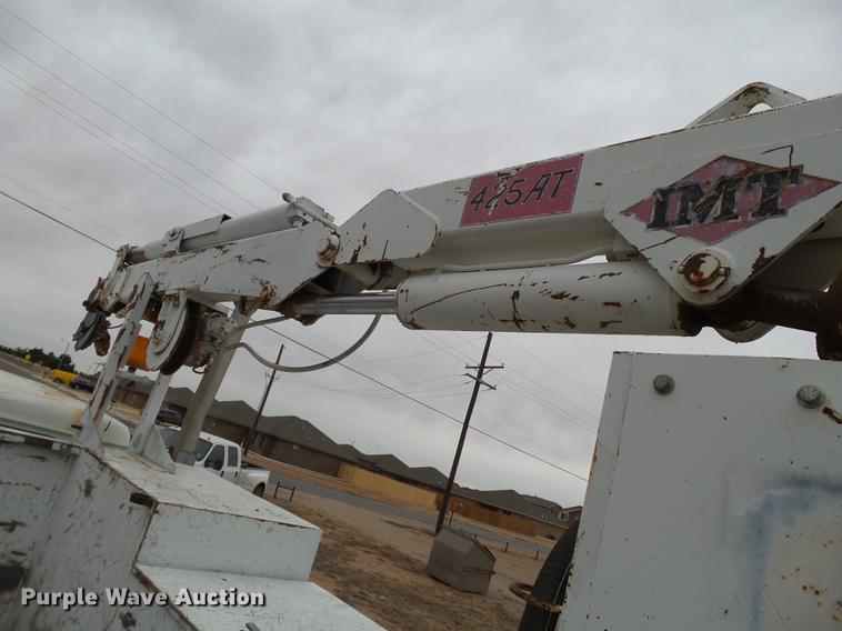 image for item DD1223 1998 International 4900 Crew Cab railroad service truck with crane