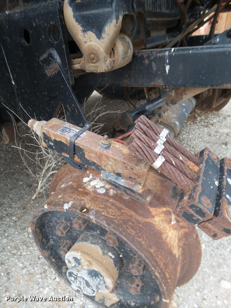 image for item DD1223 1998 International 4900 Crew Cab railroad service truck with crane