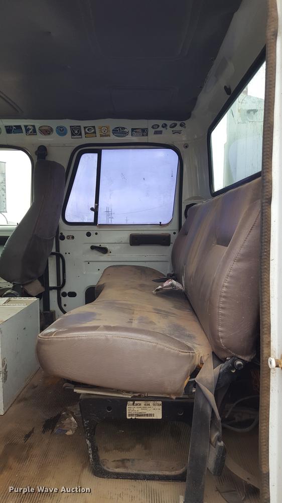 image for item DD1223 1998 International 4900 Crew Cab railroad service truck with crane