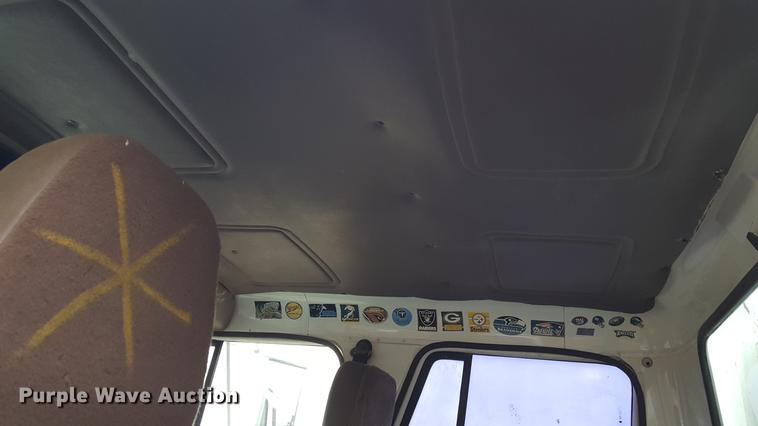 image for item DD1223 1998 International 4900 Crew Cab railroad service truck with crane