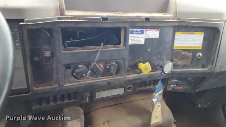 image for item DD1223 1998 International 4900 Crew Cab railroad service truck with crane