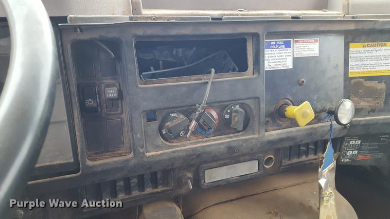 image for item DD1223 1998 International 4900 Crew Cab railroad service truck with crane