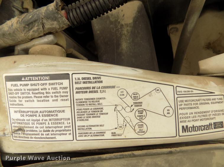 image for item DD2770 1999 Ford F350 Super Duty XLT SuperCab flatbed pickup truck