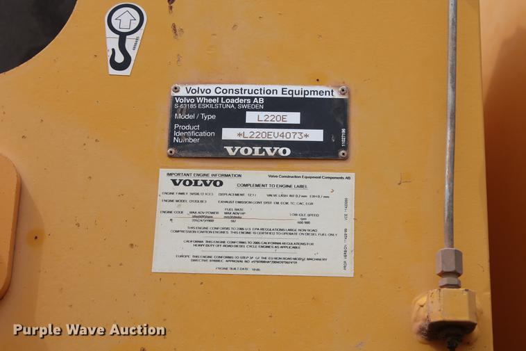 image for item DD4951 2006 Volvo L220E wheel loader