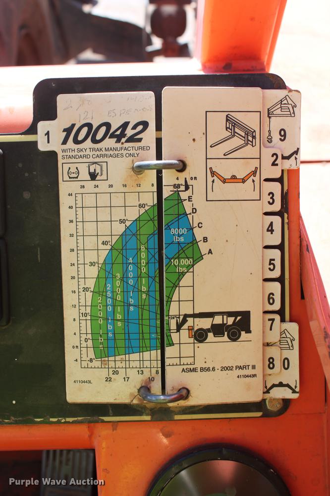 image for item DD4960 2008 Sky Trak 10042 telehandler