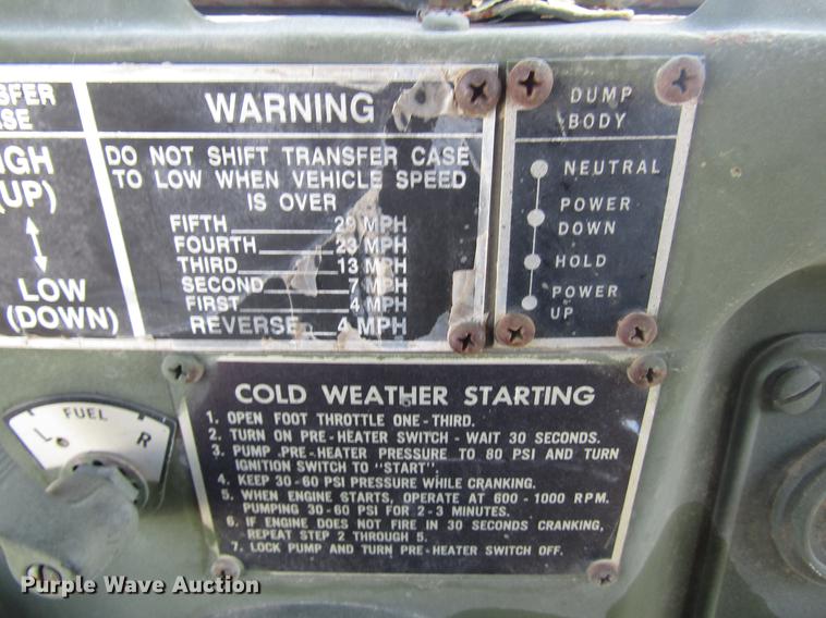 image for item DD7439 1972 Am General M817 dump truck