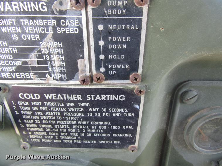 image for item DD7439 1972 Am General M817 dump truck