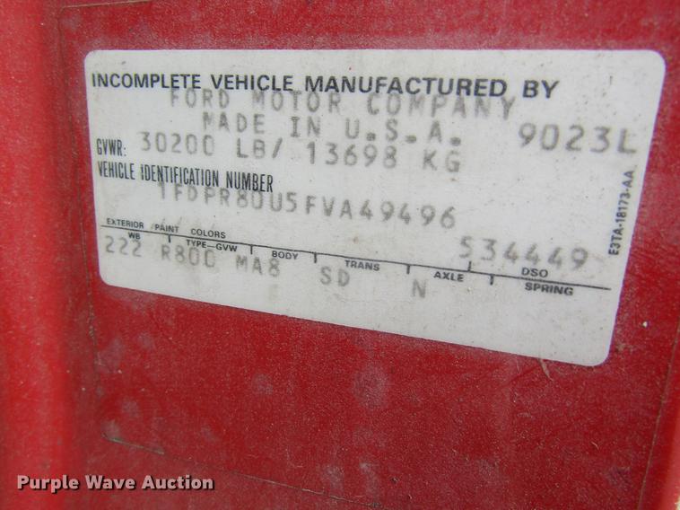 image for item DD8416 1985 Ford 8000 flatbed truck