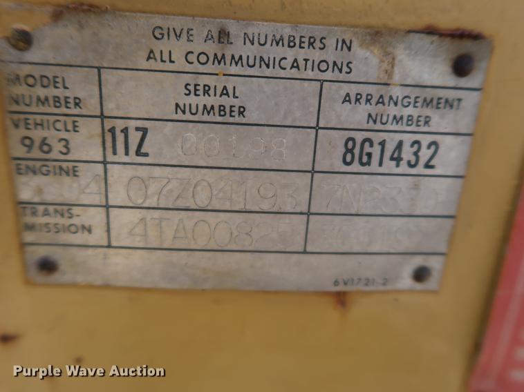 image for item DF3657 Caterpillar 963 track loader